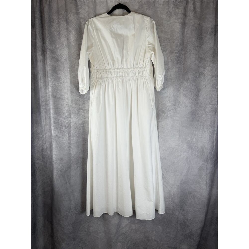 Frame The Clinched Cotton Poplin White Maxi Dress Sz S/P NWT $498 - Picture 8 of 11